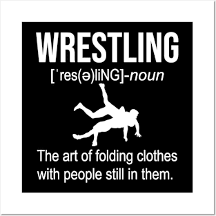 Wrestling Noun Wrestler Definition Folding Clothes Posters and Art